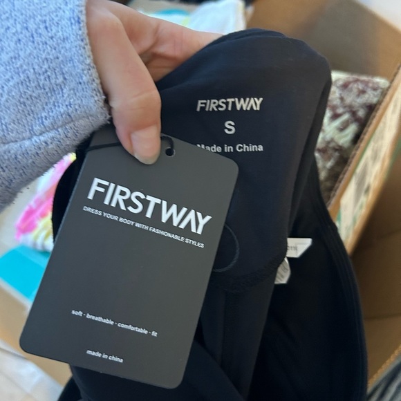 Nwt Firstway Black High-Waisted Athleisure Joggers - Picture 4 of 5